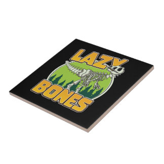 Lazy Bones cartoon logo Tile
