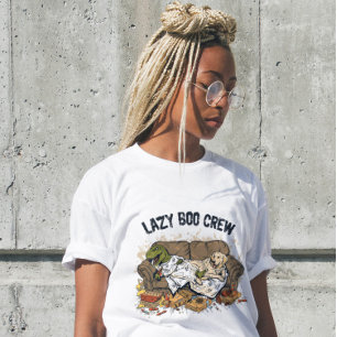 Lazy Boo Crew Mens Halloween T-Shirt