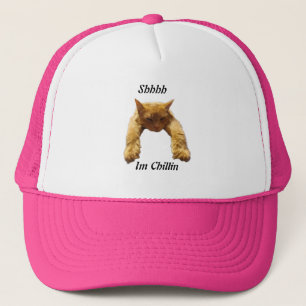 Lazy Brown Cat Chillin, Truckers Hat