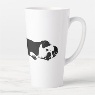 Lazy Bulldog, Quiet Sip Latte Mug