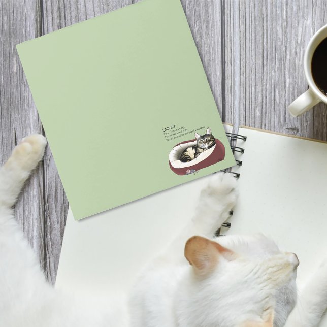 Lazy Cat Bed Green Funny Notepad (Creator Uploaded)