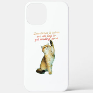 Lazy Cat Lover Funny Cute Cat iPhone 12 Pro Max Case