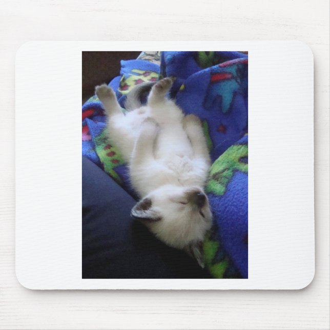 Lazy Cat Mouse Mat (Front)