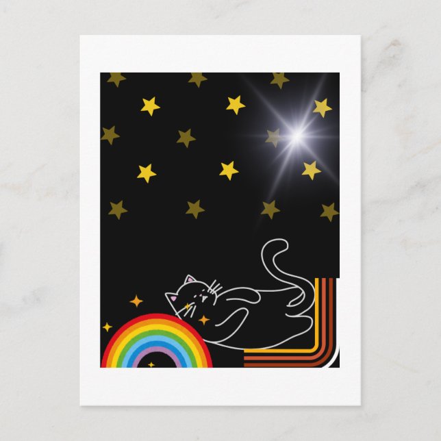 Lazy cat  postcard (Front)