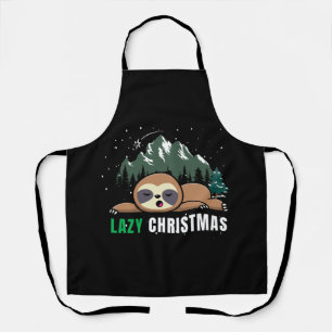 Lazy Christmas Sloth Funny Apron