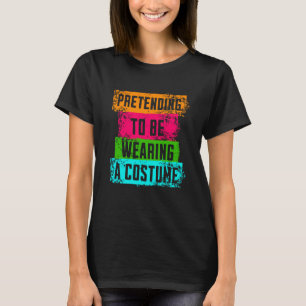 Lazy Costume Design for Funny Halloween Vibes T-Shirt