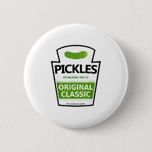 Lazy costume pickle jar 6 cm round badge