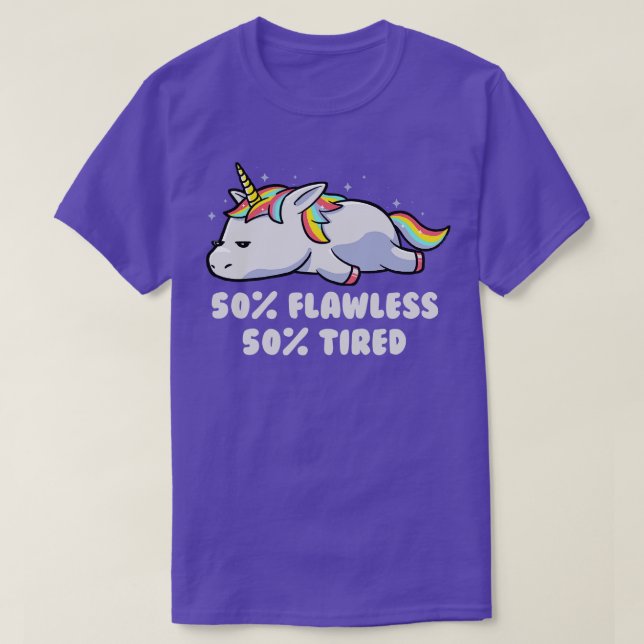 Lazy Cute Unicorn Gift (1) T-Shirt (Design Front)