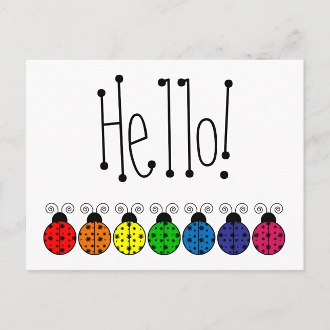 Lazy Daisy Ladybug Postcard (Front)