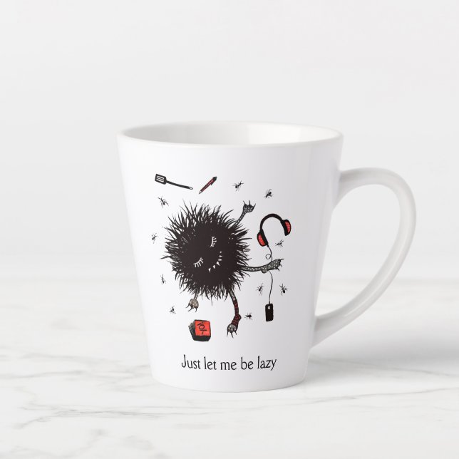 Lazy Day Funny Creature Relaxing Latte Mug (Right)