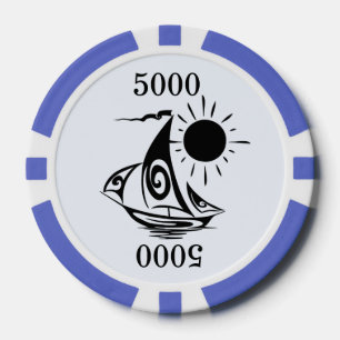 Lazy Day Sailing Poker Chips