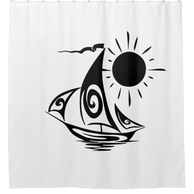 Lazy Day Sailing Shower Curtain (Front)