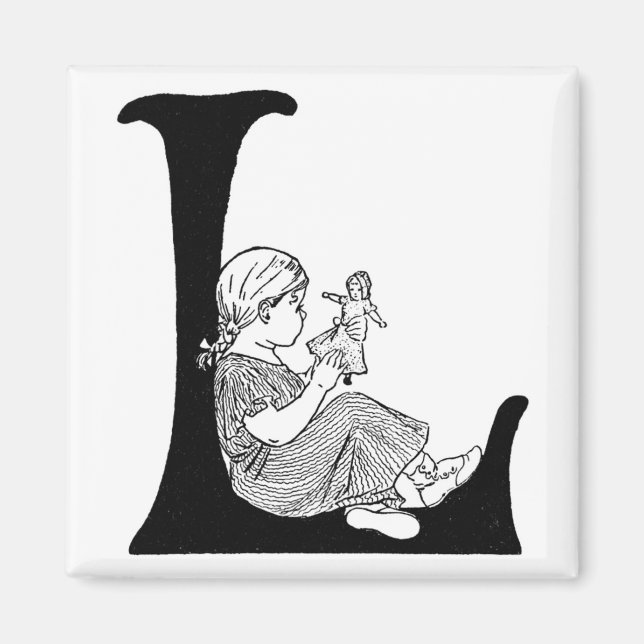 Lazy Days Letter 'L' - Magnet (Front)