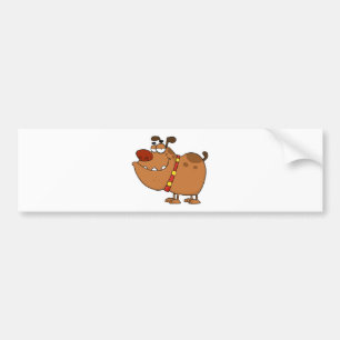 Lazy Dog Cartoon Character Bumper Sticker