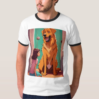 Lazy Dog Style: Men's Basic Ringer Tee with Sleepy