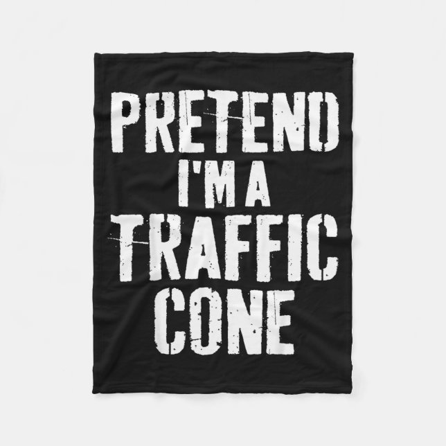 Lazy Easy Halloween Costume Pretend I'm A Traffic  Fleece Blanket (Front)