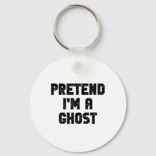 Lazy Easy Pretend I'm A Ghost Party Halloween Cost Key Ring