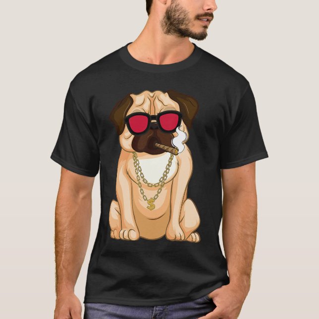 Lazy English Bulldog Dog T-Shirt (Front)