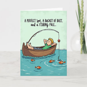 Lazy Fathers Day Boat Card