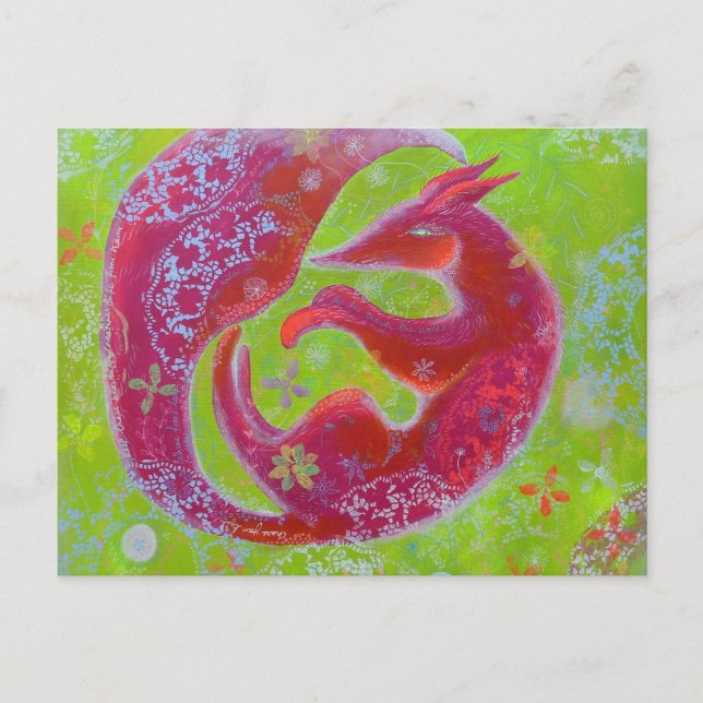 Lazy Fox. Postcard (Front)