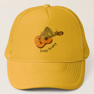 Lazy friday t-shirt trucker hat