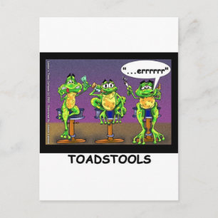 Lazy Frogs aka Toadstools Funny Gifts & Tees Postcard