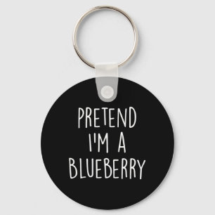 Lazy Funny Halloween Costume Shirt - Blueberry Key Ring
