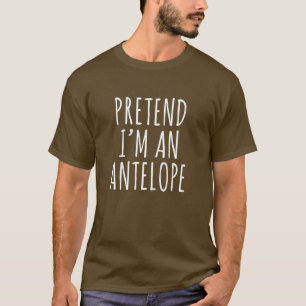 Lazy Halloween Costume Pretend I'm An Antelope Eas T-Shirt