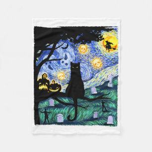 Lazy Halloween Costume Women Men Scary Black Cat Fleece Blanket
