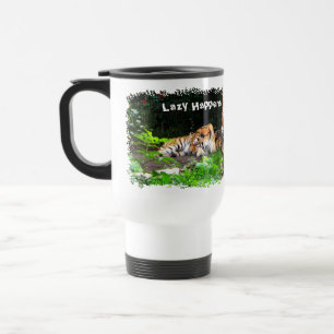 Lazy Happens Siberian Tiger Travel Mug