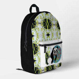 Lazy happy panda printed backpack