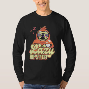 Lazy Hipster Sloth Moustache Freethinker Urban Sty T-Shirt