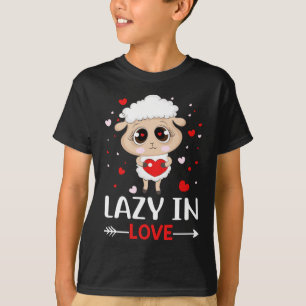 Lazy in Love Sheep for Valentine's Day Singles T-Shirt