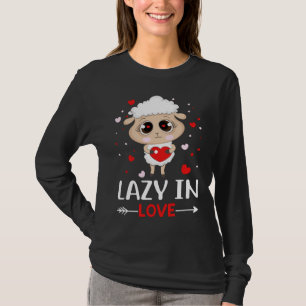 Lazy in Love Sheep for Valentine's Day Singles T-Shirt