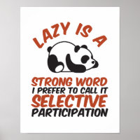 Lazy Is A Strong Word Funny Cute Panda Sleeping