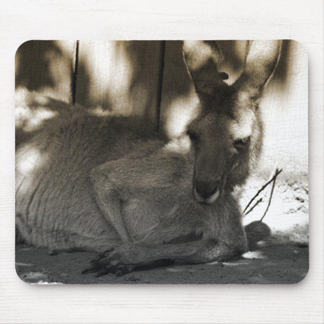 lazy kangaroo mouse pad (Front)