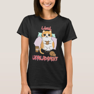 Lazy Level Expert Lazy Cat Graphic T-Shirt