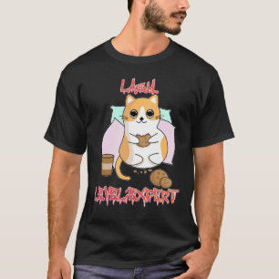 Lazy Level Expert Lazy Cat Graphic T-Shirt