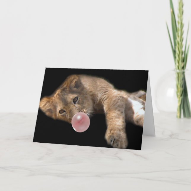 Lazy Lion Thank You Card (Front)