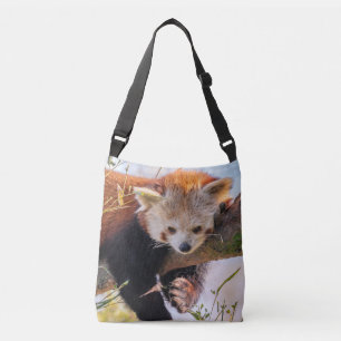 Lazy little red panda crossbody bag