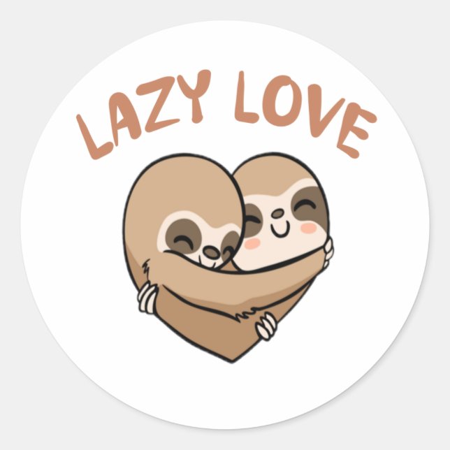 Lazy Love      Classic Round Sticker (Front)