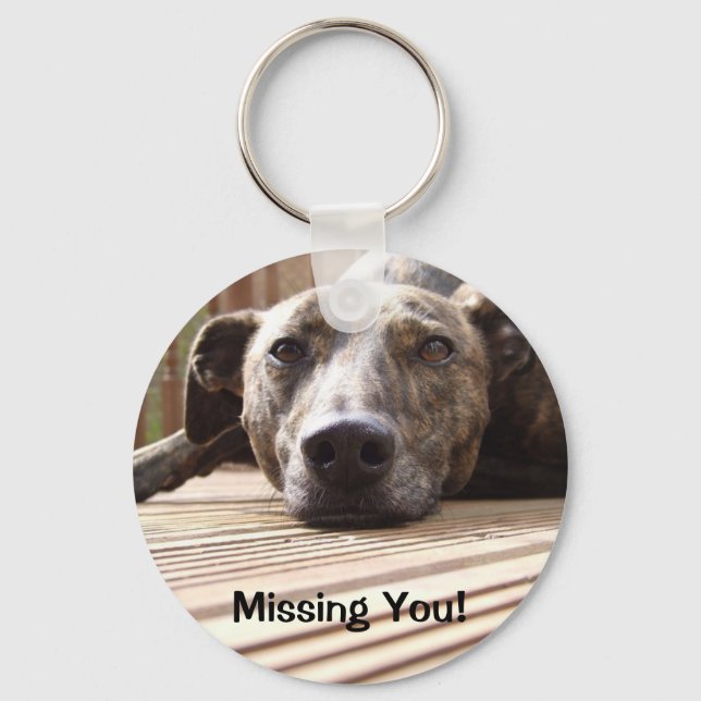 Lazy Lurcher Key Ring (Front)