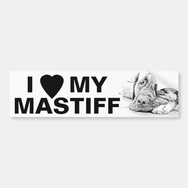 Lazy Mastiff Bumper Sticker (Front)
