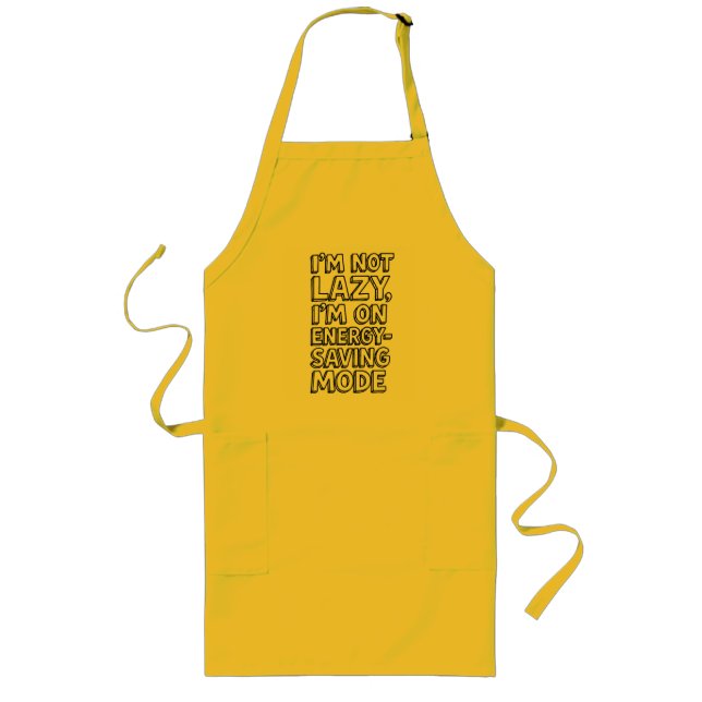 Lazy Mode Apron – Funny Cooking Gift (Front)