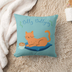  Lazy Orange Cat Cushion