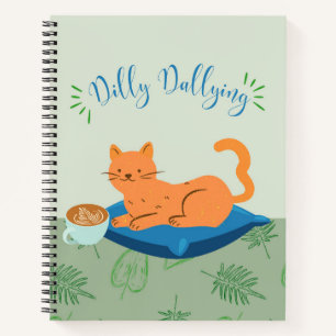 Lazy Orange Cat Notebook