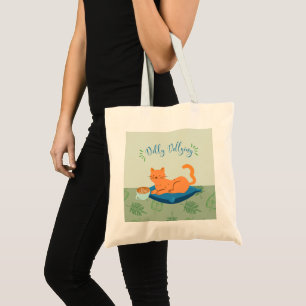 Lazy Orange Cat Tote Bag