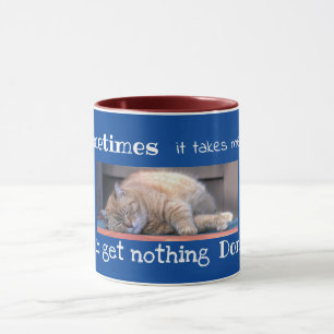 Lazy Orange Tabby Cat Mug