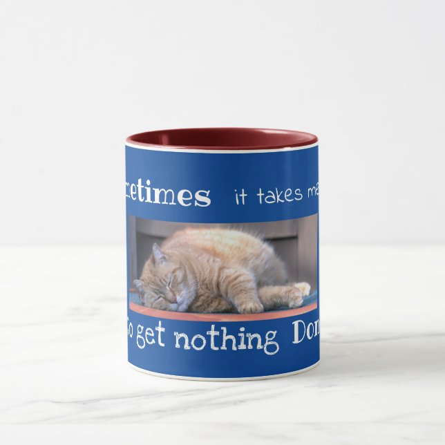 Lazy Orange Tabby Cat Mug (Center)