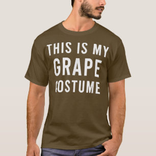 Lazy Organic Grape Fruit Costume Funny Trick Treat T-Shirt
